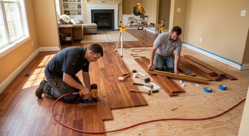 Cherry Floor Installation in Kannapolis, NC