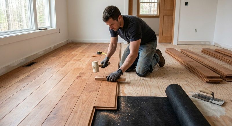 Cherry Floor Installation in Charlotte, NC