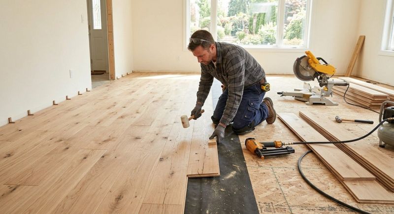 Oak Floor Installation in Indian Trail, NC