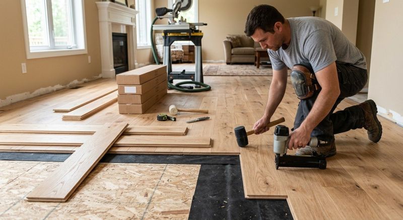Oak Floor Installation in Kannapolis, NC