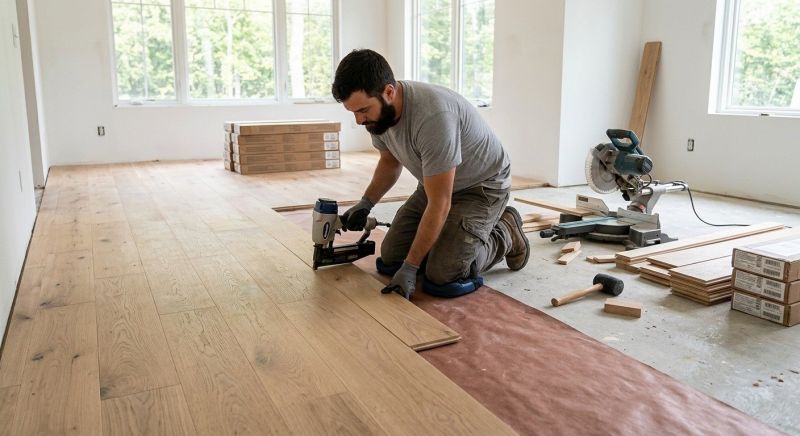 Oak Floor Installation in Union County, NC