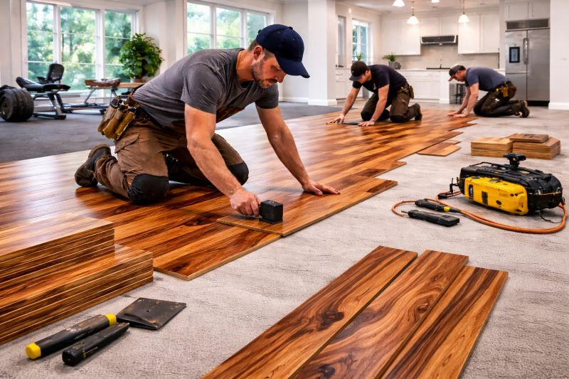 Teak Flooring Installation in Charlotte, NC